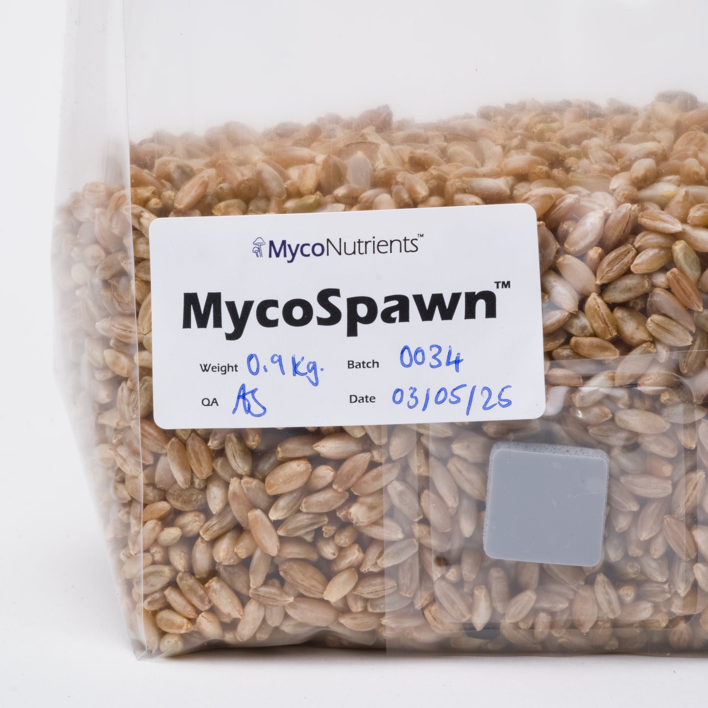 MycoSpawn™ – Organic Rye Grain Spawn Bag